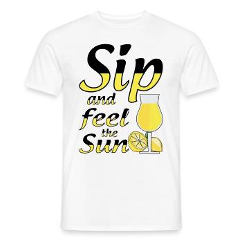 Italian Limoncello Lover Lemon Liqueur - Men's T-Shirt - white - Front - AI Model Male 178 dark (178cm)