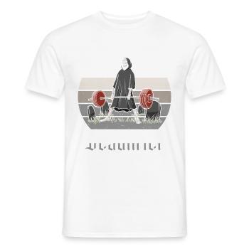Deadlifter Skeleton Bodybuilding Fitness Workout - T-shirt homme - blanc - Devant - AI Model Male 178 dark (178cm)
