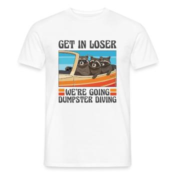 Raccoon Lover Trash Picking Dumpster Diving Trash - Männer T-Shirt - Weiß - Vorne - AI Model Male 178 dark (178cm)