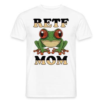 Amphibien amoureux de l’animal grenouille arboricole aux yeux rouges - T-shirt homme - blanc - Devant - AI Model Male 178 dark (178cm)