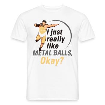 Athletics, Athletics, Throwing athletes, - Men's T-Shirt - white - Front - AI Model Male 178 dark (178cm)