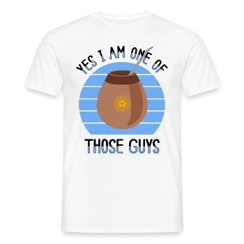 Drapeau de l’Argentine Thé yerba maté argentin - T-shirt homme - blanc - Devant - AI Model Male 178 dark (178cm)