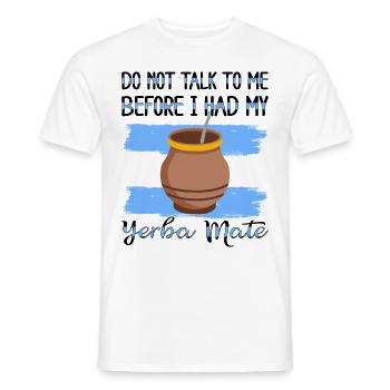 Drapeau de l’Argentine Thé yerba maté argentin - T-shirt homme - blanc - Devant - AI Model Male 178 dark (178cm)