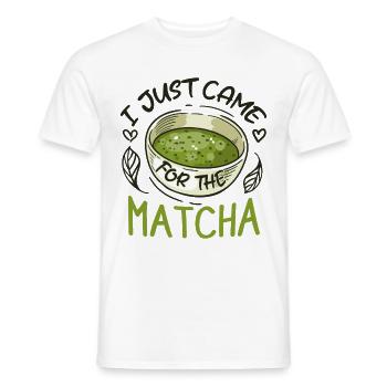 Green tea lover, Japanese - Men's T-Shirt - white - Front - AI Model Male 178 dark (178cm)