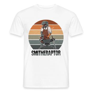Forging Forging Metalworker Dino - Men's T-Shirt - white - Front - AI Model Male 178 dark (178cm)