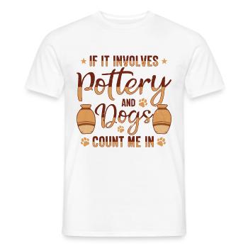 Pottery Lovers Clay Ceramic Kiln - Men's T-Shirt - white - Front - AI Model Male 178 dark (178cm)