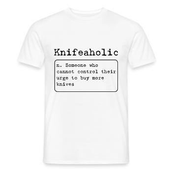 Messer Knifeaholic Knifeologist Messersammler - Männer T-Shirt - Weiß - Vorne - AI Model Male 178 dark (178cm)