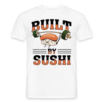 Japanisches Essen Sushi Liebhaber Bodybuilder - Männer T-Shirt - Weiß - Vorne - AI Model Male 178 dark (178cm)