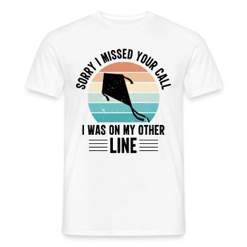 Fliege einen Drachen Hobby Wind Kiteboard Lustiges - Männer T-Shirt - Weiß - Vorne - AI Model Male 178 dark (178cm)
