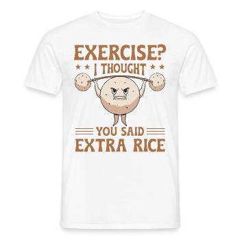 Asiatisches Essen Gebratener Reis Bowl - Männer T-Shirt - Weiß - Vorne - AI Model Male 178 dark (178cm)