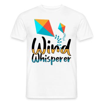 Fly a Kite Hobby Wind Kiteboard Funny - Men's T-Shirt - white - Front - AI Model Male 178 dark (178cm)