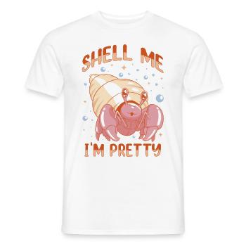 Fruits de mer, Fruits de mer, Moules, Bernard-l’ermite - T-shirt homme - blanc - Devant - AI Model Male 178 dark (178cm)