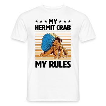 Fruits de mer, Fruits de mer, Moules, Bernard-l’ermite - T-shirt homme - blanc - Devant - AI Model Male 178 dark (178cm)