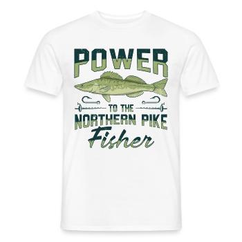 Fisherman Fisherman Fisherman Nordic Pike - Men's T-Shirt - white - Front - AI Model Male 178 dark (178cm)