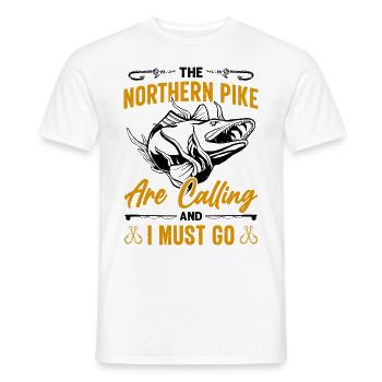 Fisherman Fisherman Fisherman Nordic Pike - Men's T-Shirt - white - Front - AI Model Male 178 dark (178cm)