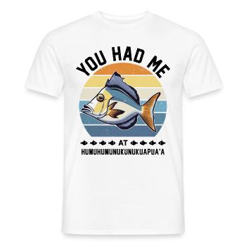 Riff Triggerfish Drum Hummuhumunukunukuapua'a - Men's T-Shirt - white - Front - AI Model Male 178 dark (178cm)