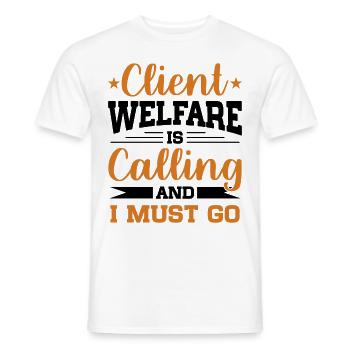 Directeur de la bureaucratie des services sociaux - T-shirt homme - blanc - Devant - AI Model Male 178 dark (178cm)