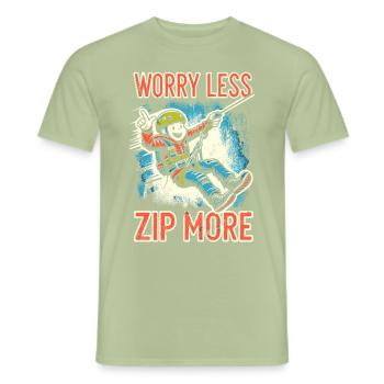 Tyrolienne Sports Extrêmes - T-shirt homme - vert sauge - Devant - AI Model Male 178 light (178cm)