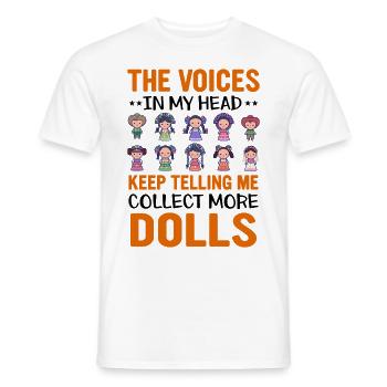 Collectible Doll Porcelain Doll Antique - Men's T-Shirt - white - Front - AI Model Male 178 dark (178cm)