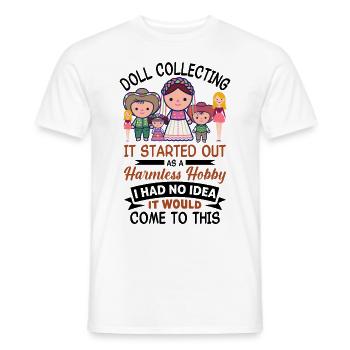 Sammlerpuppe Porzellanpuppe Antike - Männer T-Shirt - Weiß - Vorne - AI Model Male 178 dark (178cm)