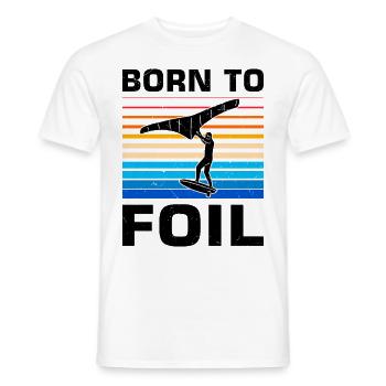 Wingsurfing Foil Wing Wing Boarding Wing Foiling - Men's T-Shirt - white - Front - AI Model Male 178 dark (178cm)