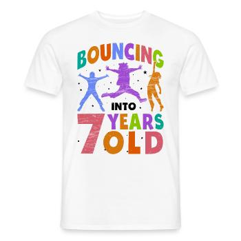 Trampoline Lover 8e anniversaire Party Jumping - T-shirt homme - blanc - Devant - AI Model Male 178 dark (178cm)