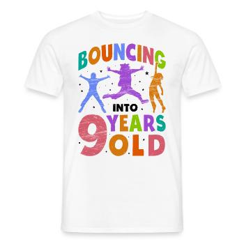Trampoline Lover 8e anniversaire Party Jumping - T-shirt homme - blanc - Devant - AI Model Male 178 dark (178cm)