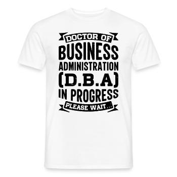 Business Administration Business Administration Office - Men's T-Shirt - white - Front - AI Model Male 178 dark (178cm)