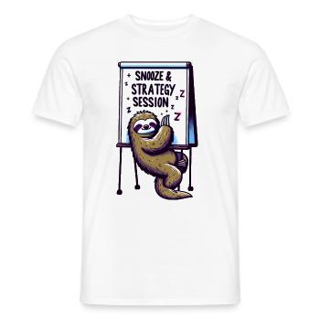 Humour De Bureau D’affaires Bureau À Domicile Paresseux - T-shirt homme - blanc - Devant - AI Model Male 178 dark (178cm)