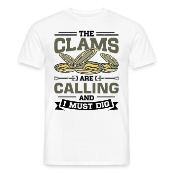 Moules Fruits de mer - T-shirt homme - blanc - Devant - AI Model Male 178 dark (178cm)