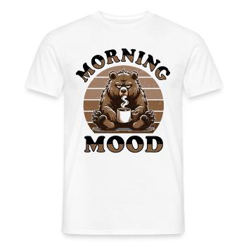 Ours au café - T-shirt homme - blanc - Devant - AI Model Male 178 dark (178cm)