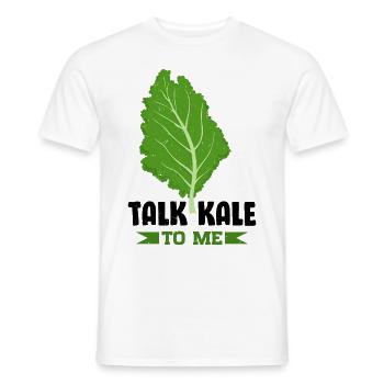 Véganisme végétarien au chou frisé - T-shirt homme - blanc - Devant - AI Model Male 178 dark (178cm)