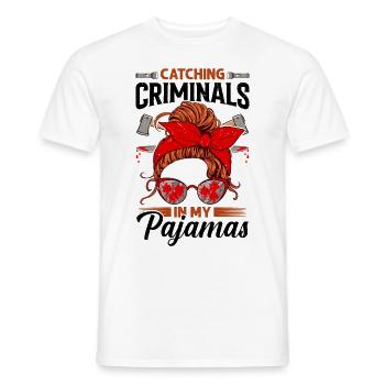True Crime - Männer T-Shirt - Weiß - Vorne - AI Model Male 178 dark (178cm)