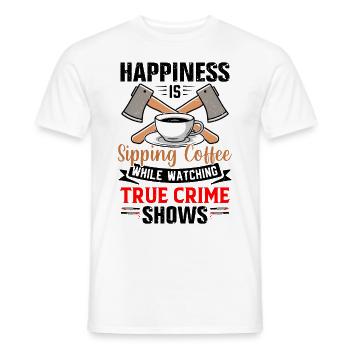 True Crime - Männer T-Shirt - Weiß - Vorne - AI Model Male 178 dark (178cm)