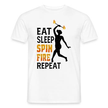 Fire Baton Fire Dance Fire Dancer Fire Dancer - Men's T-Shirt - white - Front - AI Model Male 178 dark (178cm)
