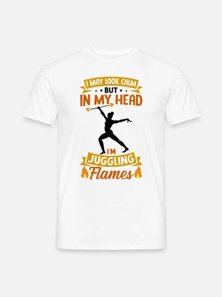 Fire Baton Fire Dance Fire Dancer Fire Dancer - Men's T-Shirt - white