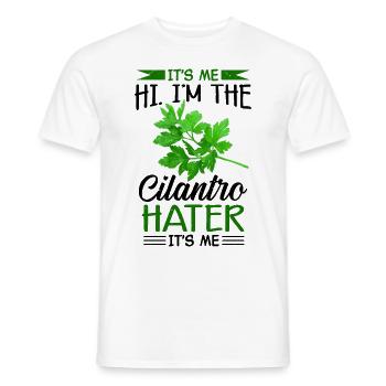 Anti coriandre - T-shirt homme - blanc - Devant - AI Model Male 178 dark (178cm)