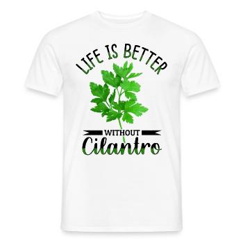 Anti Koriander - Männer T-Shirt - Weiß - Vorne - AI Model Male 178 dark (178cm)