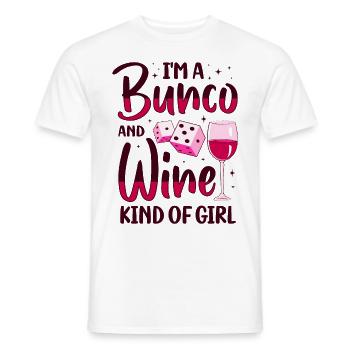 Soirée de jeu Bunco Squad Bunco Dice Bunco - T-shirt homme - blanc - Devant - AI Model Male 178 dark (178cm)