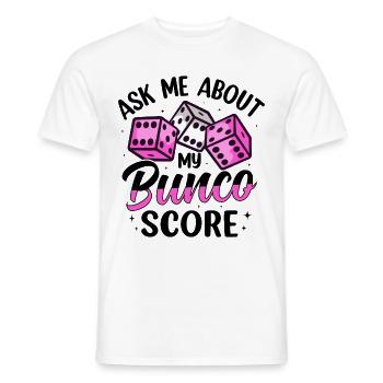 Soirée de jeu Bunco Squad Bunco Dice Bunco - T-shirt homme - blanc - Devant - AI Model Male 178 dark (178cm)