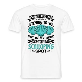 Coquillage coquillage collecteur pétoncle - T-shirt homme - blanc - Devant - AI Model Male 178 dark (178cm)