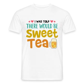 Sweet tea - Men's T-Shirt - white - Front - AI Model Male 178 dark (178cm)