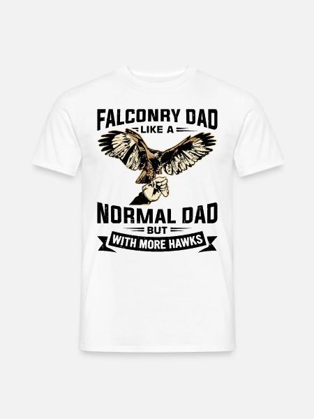Falke Falkner Spruch - Männer T-Shirt - Weiß