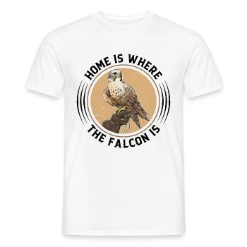 Dicton de Faucon Fauconnier - T-shirt homme - blanc - Devant - AI Model Male 178 dark (178cm)