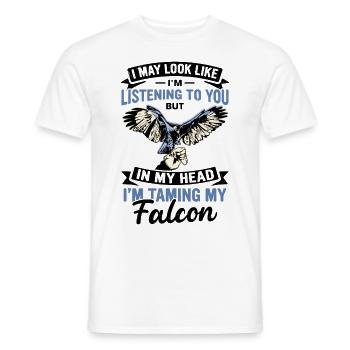 Dicton de Faucon Fauconnier - T-shirt homme - blanc - Devant - AI Model Male 178 dark (178cm)