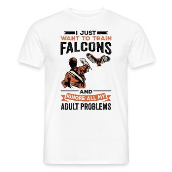 Dicton de Faucon Fauconnier - T-shirt homme - blanc - Devant - AI Model Male 178 dark (178cm)