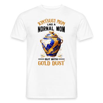 Conception japonaise de réparation de l’or Kintsukuroi - T-shirt homme - blanc - Devant - AI Model Male 178 dark (178cm)