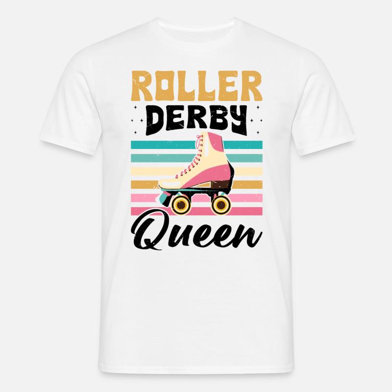 Witziger Rollschuh Spruch - Männer T-Shirt - Weiß