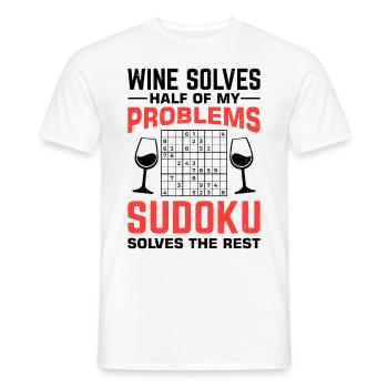 Witziger Sudoku Spruch - Männer T-Shirt - Weiß - Vorne - AI Model Male 178 dark (178cm)