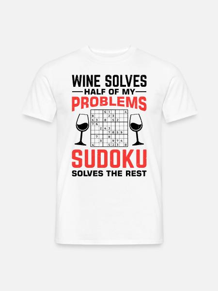 Funny Sudoku Saying - Men's T-Shirt - white